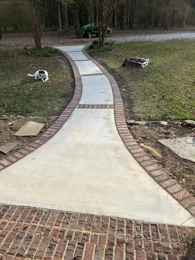 Concrete sidewalk built to City of Edmonton design and construction standards.