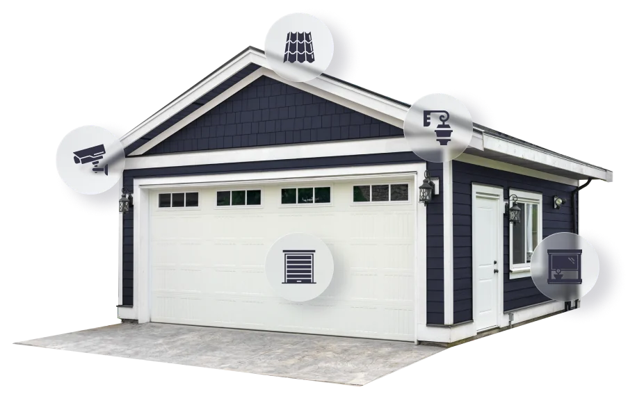 Completed detached garage built on reinforced garage pads in Edmonton