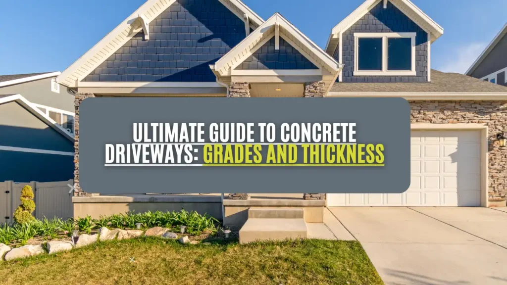 Concrete driveways in Edmonton showing proper grading and thickness for residential homes
